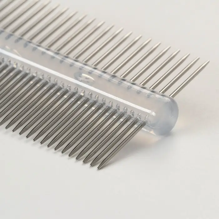 Расчёска для шерсти &laquo;Пузырьки&raquo;, 19.5&times;5.6 см, двухсторонняя, прозрачная