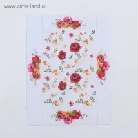 Кондитерская упаковка, коробка для макарун с пластиковой крышкой, «Цветы», 18 х 12 х 3.5 см