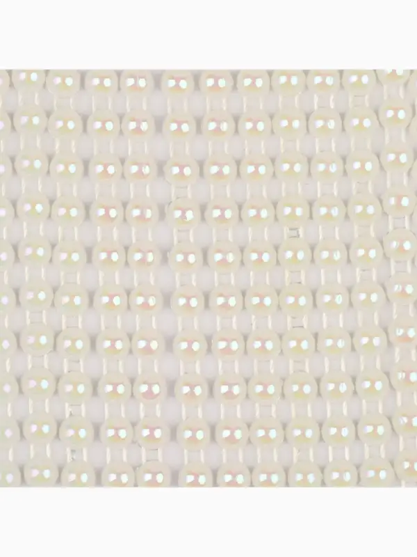 Жемчуг на нитях, с голографией, плоский, 4.5 мм, 9&plusmn;1 м, белый