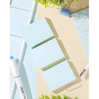 Стикеры ATTACHE с клеев.краем 38х51 голубой 100л. 3 шт/наб