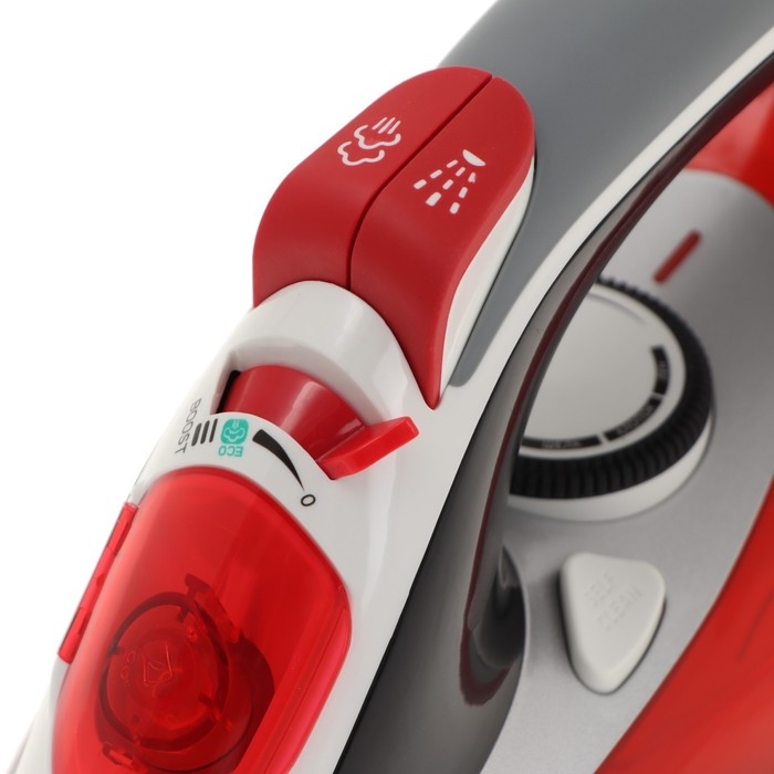 Утюг Centek CT-2346, 3000 Вт, керамическая подошва, паровой удар, самоочистка, красный Утюг Centek CT-2346, 3000 Вт, керамическая подошва, паровой удар, самоочистка, красный