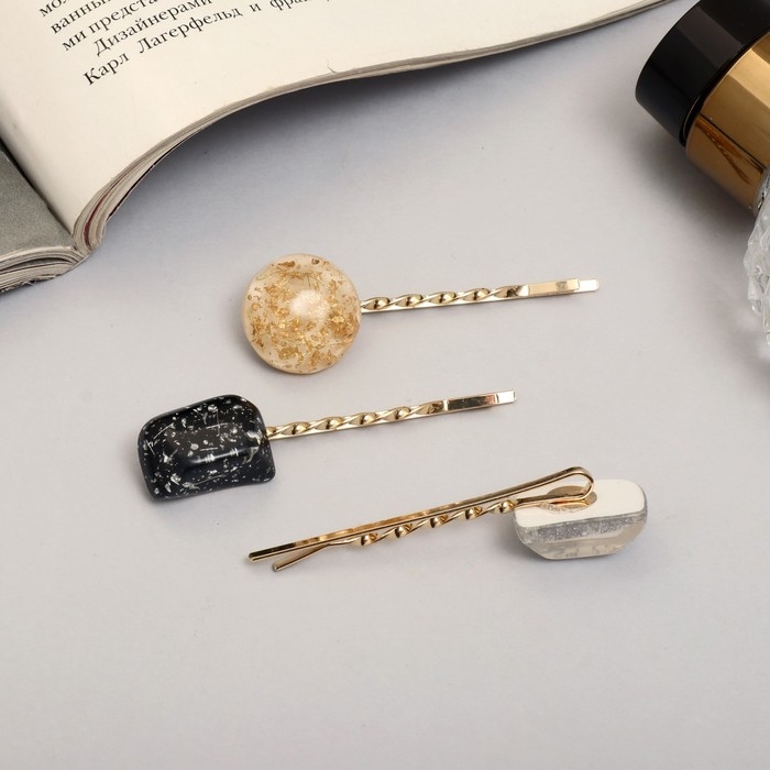 Невидимка для волос  Невидимка для волос "Сильва" (набор 3 шт) 5,5 см