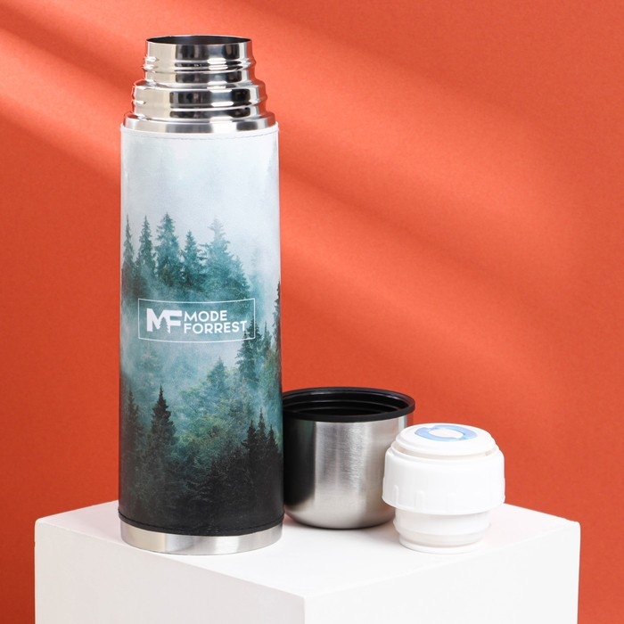 Термос «Лес» в кожзаме, MODE FORREST, 750 мл, время сохранения тепла 16-18 ч Термос «Лес» в кожзаме, MODE FORREST, 750 мл, время сохранения тепла 16-18 ч
