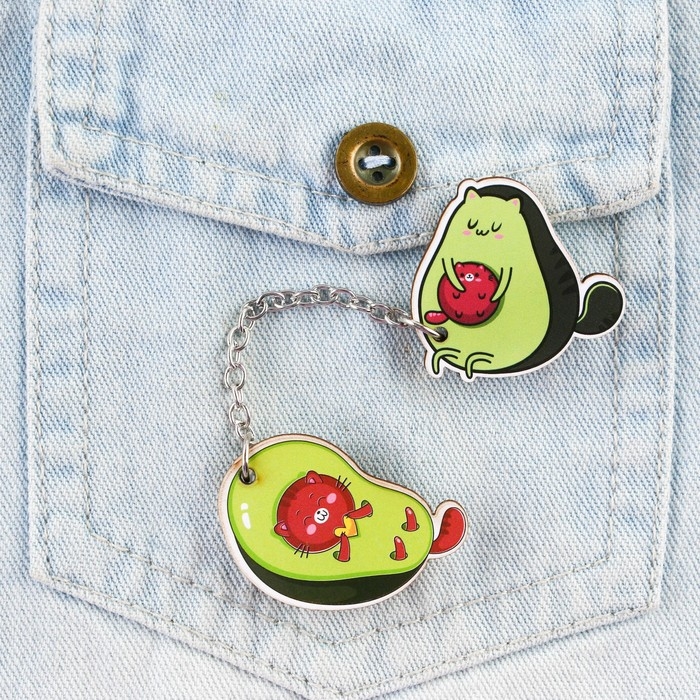 Набор значков «Ты моя идеальная парочка», 8 х 12 см Набор значков «Ты моя идеальная парочка», 8 х 12 см