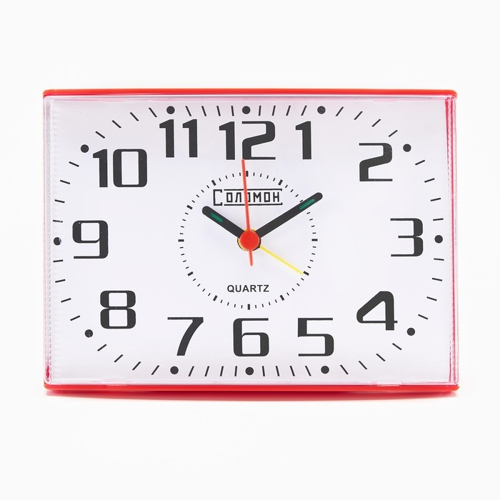 Часы настольные будильник Часы настольные будильник "Соломон", 14 х 10 см, красный