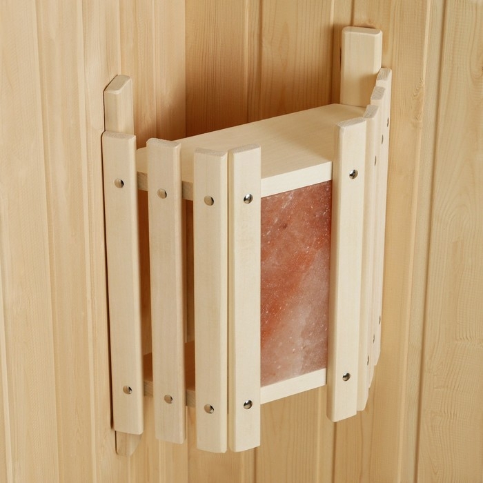 Абажур с гималайской солью 1 плитка, липа, 29х40х13 см Абажур с гималайской солью 1 плитка, липа, 29х40х13 см