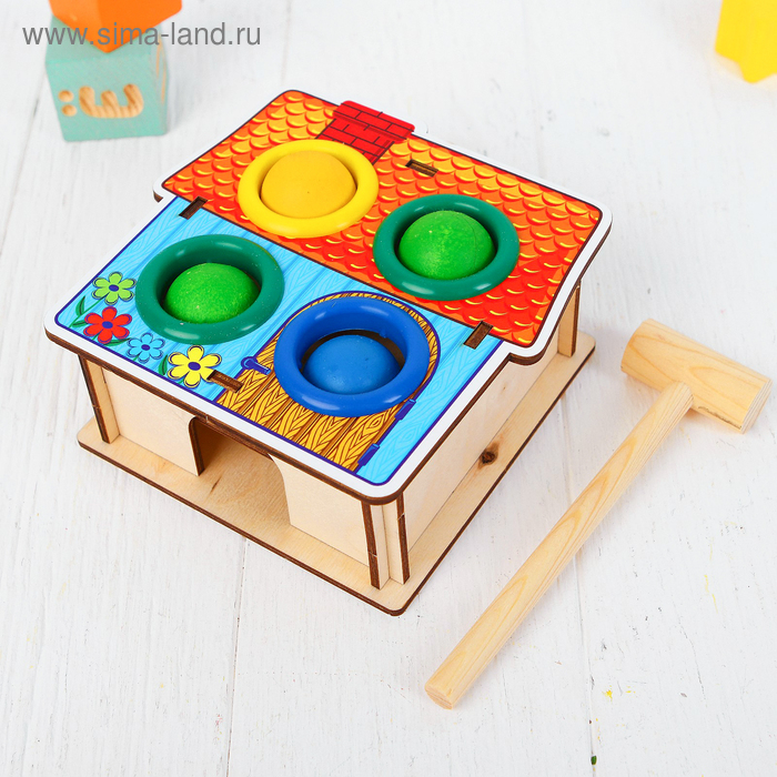 Стучалка-сортер «Домик», с молотком Стучалка-сортер «Домик», с молотком