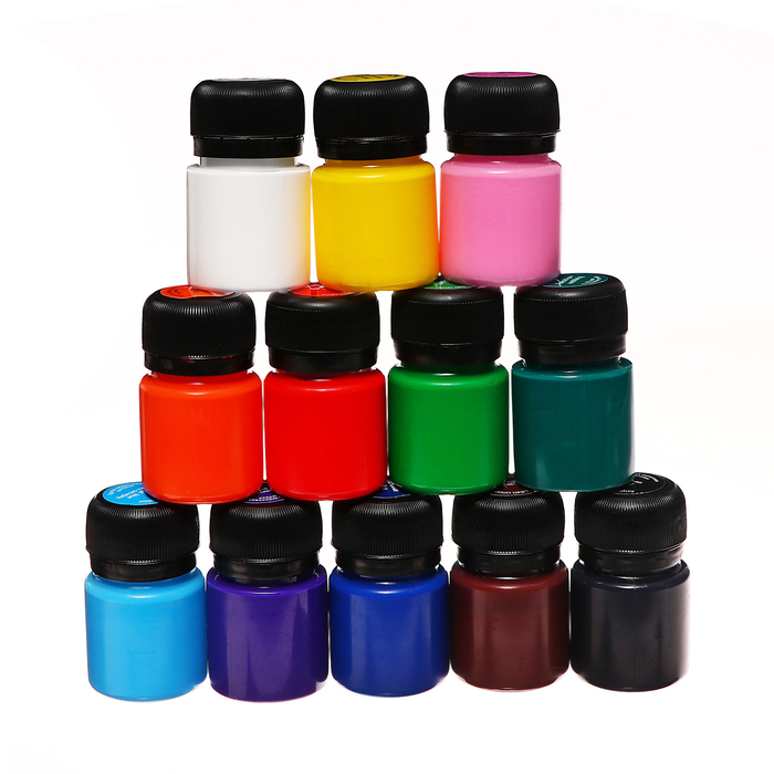 Краска акриловая, набор 12 цветов х 20 мл, Matt, ЗХК Decola, матовые, 143411021 Краска акриловая, набор 12 цветов х 20 мл, Matt, ЗХК Decola, матовые, 143411021