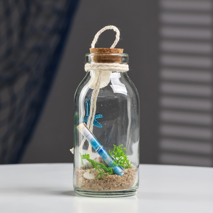 Сувенир в бутылке  Сувенир в бутылке "Ракушки" 11*5*5см, микс