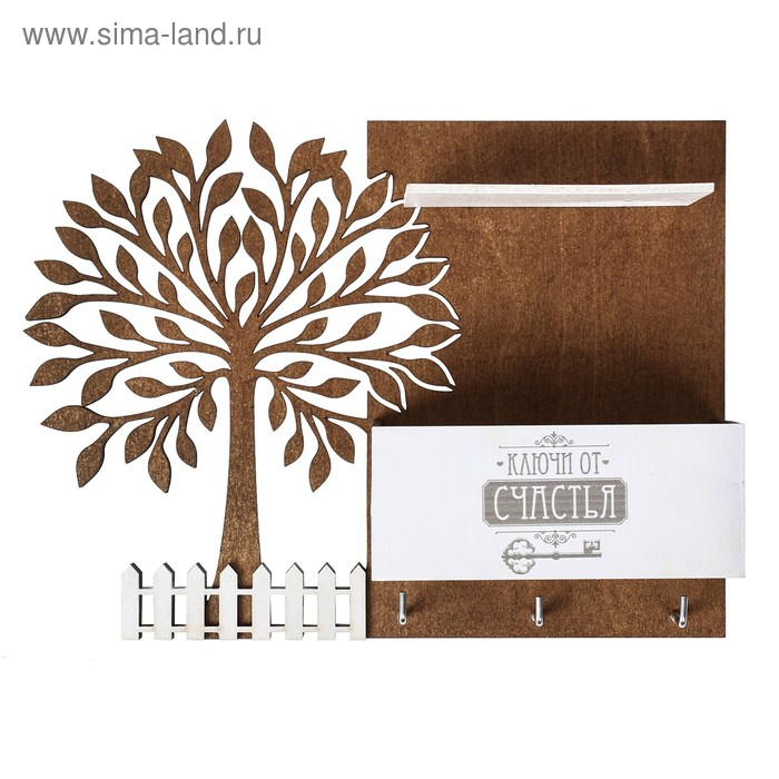 Ключница настенная с полкой «Дерево», 27 х 20 см. Ключница настенная с полкой «Дерево», 27 х 20 см.