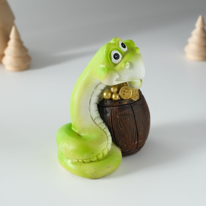 Копилка полистоун Копилка полистоун "Змейка с богатствами" МИКС 8,5х6х10,5 см