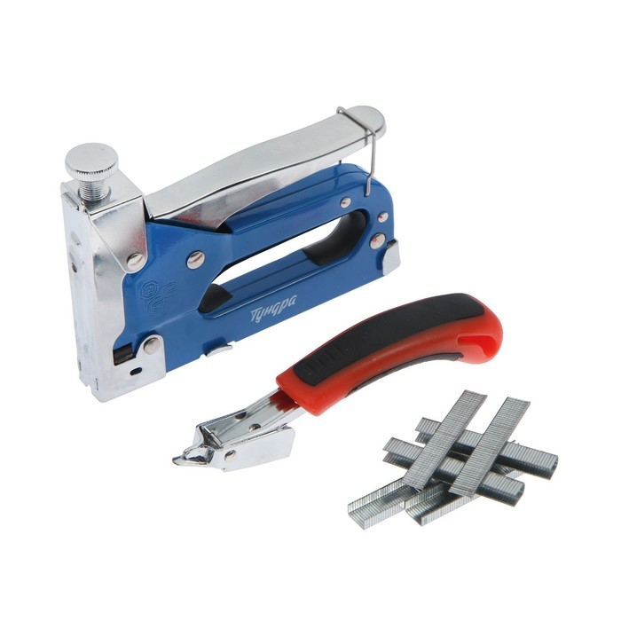 Степлер мебельный в кейсе ТУНДРА, типы скоб 140/28/300, 4 - 14 мм + скобоудалитель, скобы Степлер мебельный в кейсе ТУНДРА, типы скоб 140/28/300, 4 - 14 мм + скобоудалитель, скобы