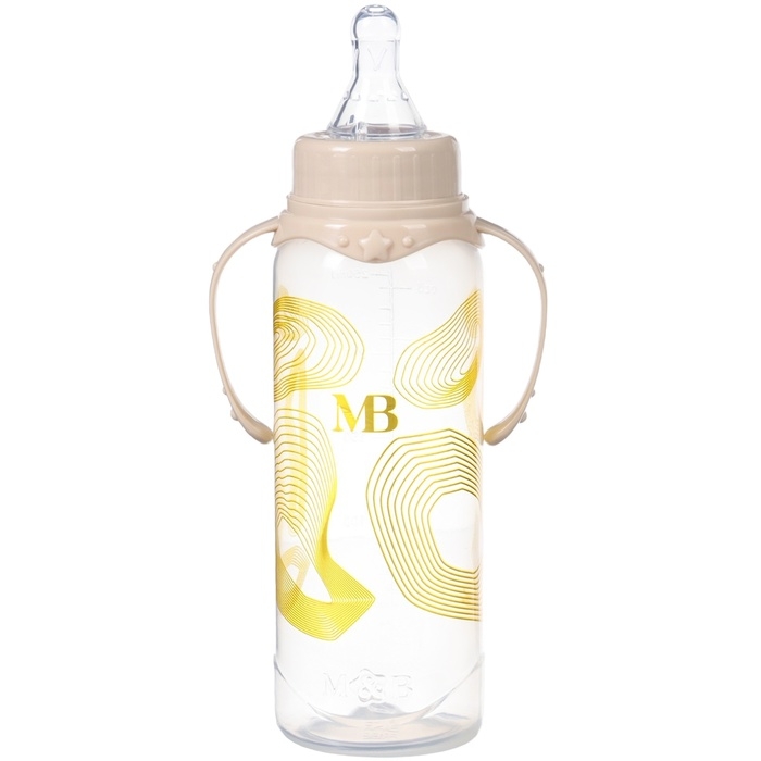 Бутылочка для кормления «M&B», 250 мл цилиндр, с ручками Бутылочка для кормления «M&B», 250 мл цилиндр, с ручками