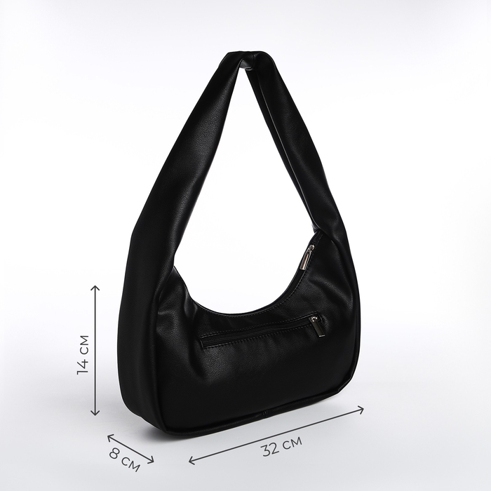 Сумка женская TEXTURA, багет, маленький размер, цвет чёрный Сумка женская TEXTURA, багет, маленький размер, цвет чёрный