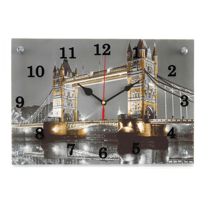 Часы-картина настенные, интерьерные  Часы-картина настенные, интерьерные "Тауэрский Мост", бесшумные, 25 х 35 см
