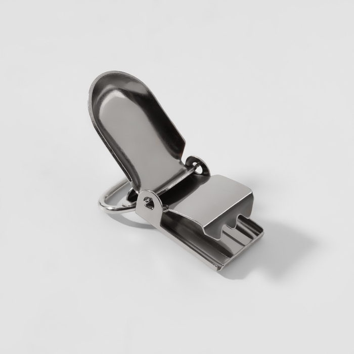 Клипсы для подтяжек, 2,5 × 1,5 см, 10 шт, цвет серебряный