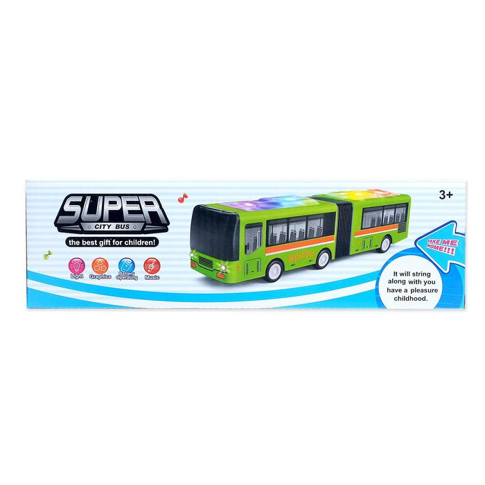 Автобус «Гармошка», световые и звуковые эффекты, работает от батареек, цвета МИКС