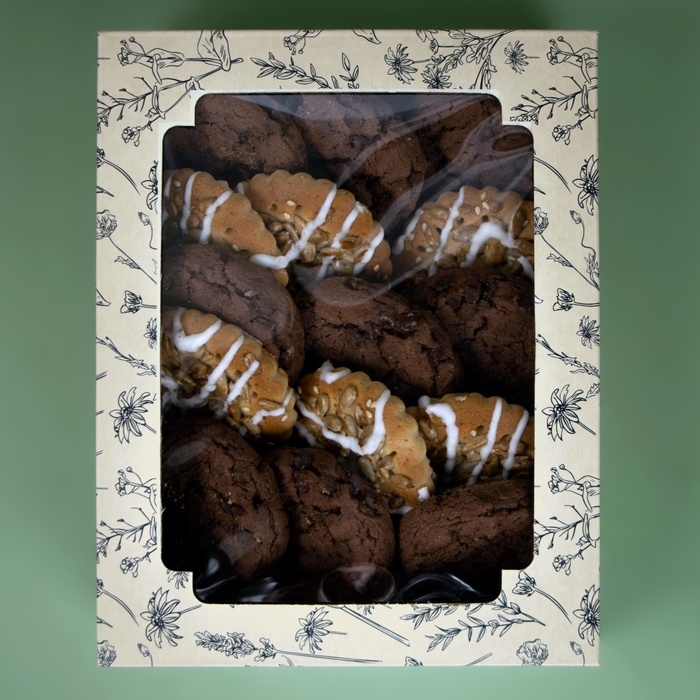 Коробка самосборная, крышка-дно, с окном, «Цветочный полет» 18 х 15 х 5 см Коробка самосборная, крышка-дно, с окном, «Цветочный полет» 18 х 15 х 5 см