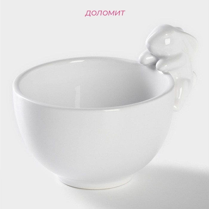 Конфетница Доляна «Зайка», 13×10×9 см, цвет белый Конфетница Доляна «Зайка», 13×10×9 см, цвет белый