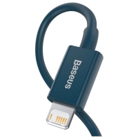 Кабель Baseus, Lightning - USB, 2.4 A, 1 м, синий