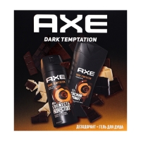 Подарочный набор мужской AXE "Dark temtation": дезодорант, 250 мл + гель для душа, 250 мл