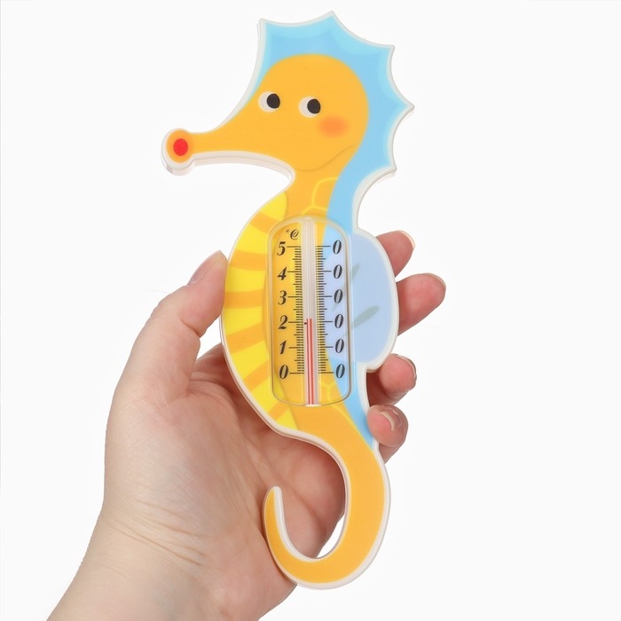 Термометр для ванной «Морской конек», цвет желтый Термометр для ванной «Морской конек», цвет желтый