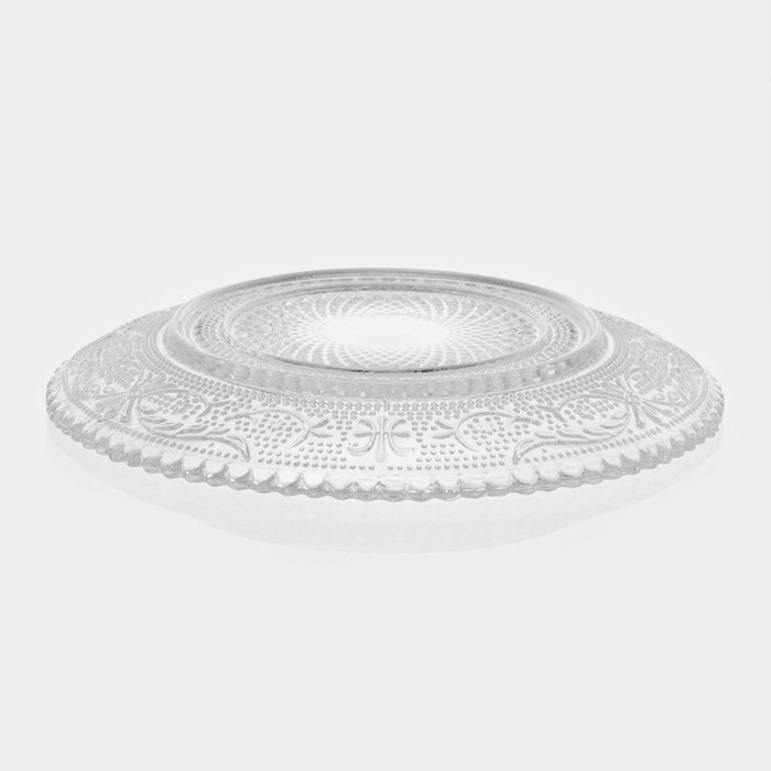 Тарелка стеклянная «Восток», d=15 см, цвет прозрачный Тарелка стеклянная «Восток», d=15 см, цвет прозрачный