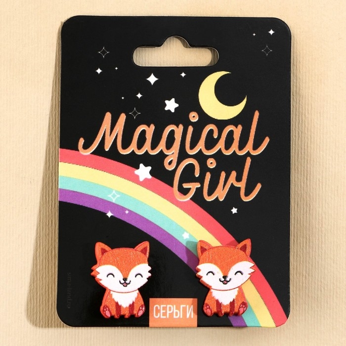 Серьги «Magical Girl» гвоздики, 6х9 см Серьги «Magical Girl» гвоздики, 6х9 см