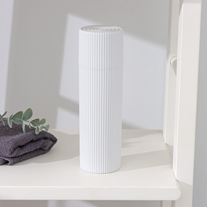 Футляр для зубной щётки и пасты «Рифлёный», 19,2×6 см, цвет МИКС Футляр для зубной щётки и пасты «Рифлёный», 19,2×6 см, цвет МИКС