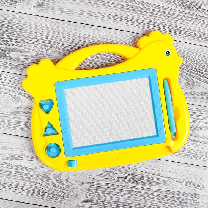 Доска магнитная «Курочка», 3 печати, чёрная крошка, цвета МИКС Доска магнитная «Курочка», 3 печати, чёрная крошка, цвета МИКС