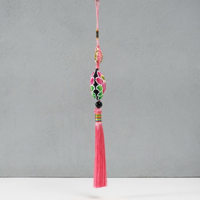 Подвеска текстиль Подвеска текстиль "Лотос" розовая 2х10х29 см