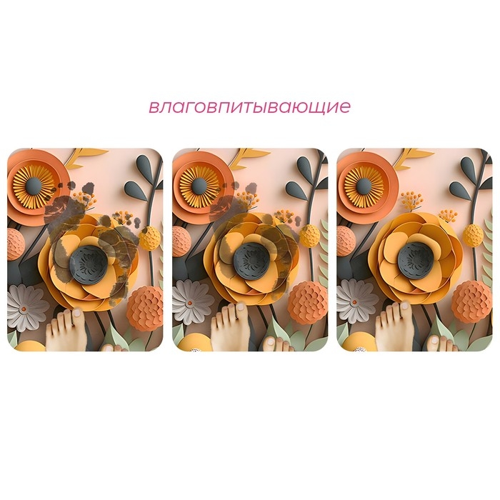 Коврик для дома Доляна Bloom, влаговпитывающий, 40&times;60 см