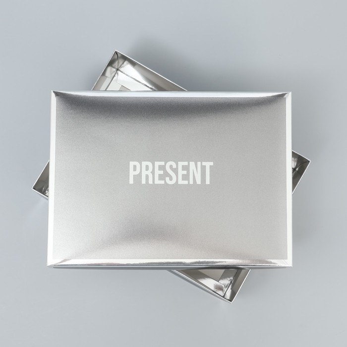 Коробка подарочная складная, упаковка, «Present», 21 х 15 х 7 см