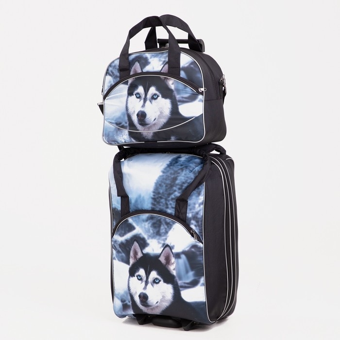 Чемодан малый 37 л (S), с расширением, сумка дорожная на молнии, цвет чёрный Чемодан малый 37 л (S), с расширением, сумка дорожная на молнии, цвет чёрный