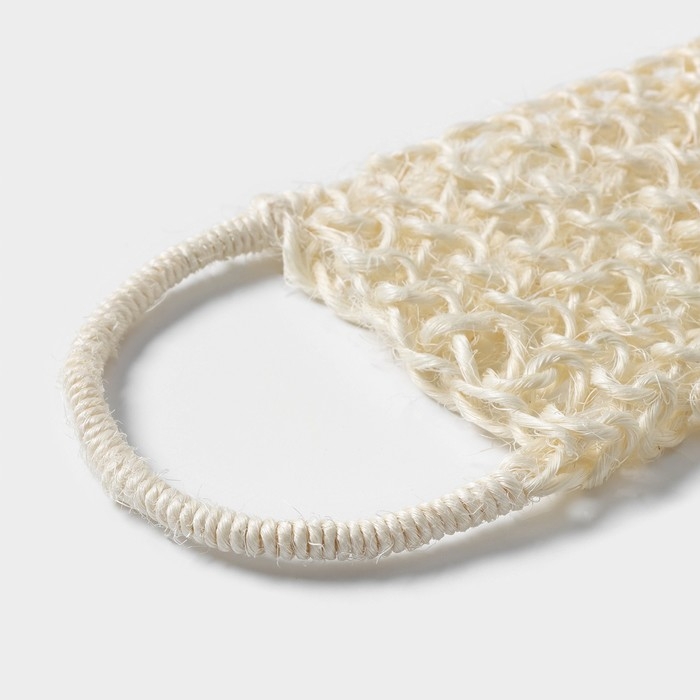 Мочалка-лента для тела натуральная Доляна, 58×11 см Мочалка-лента для тела натуральная Доляна, 58×11 см