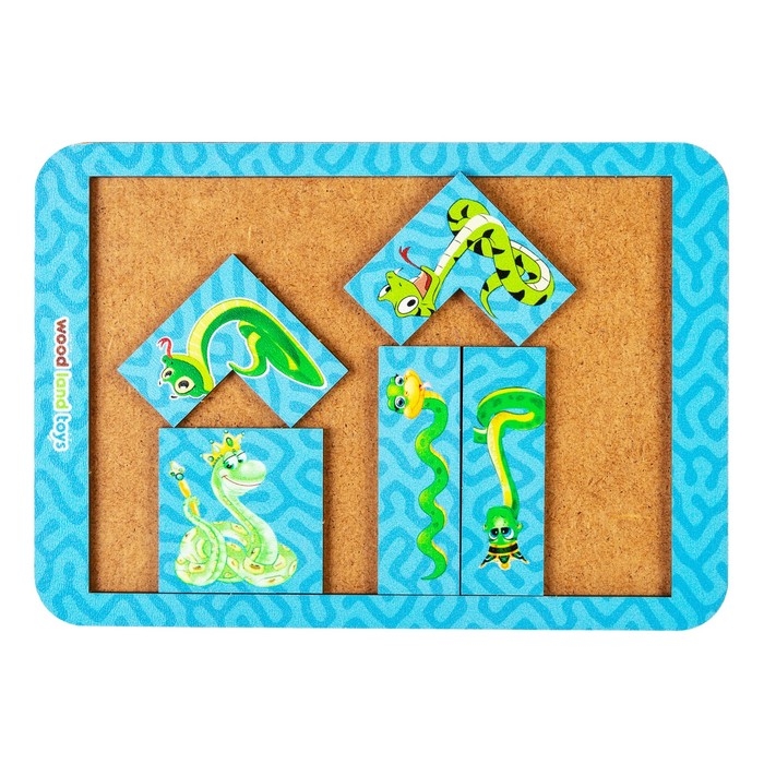 Тетрис «Весёлые змейки», А5, 12 дет.