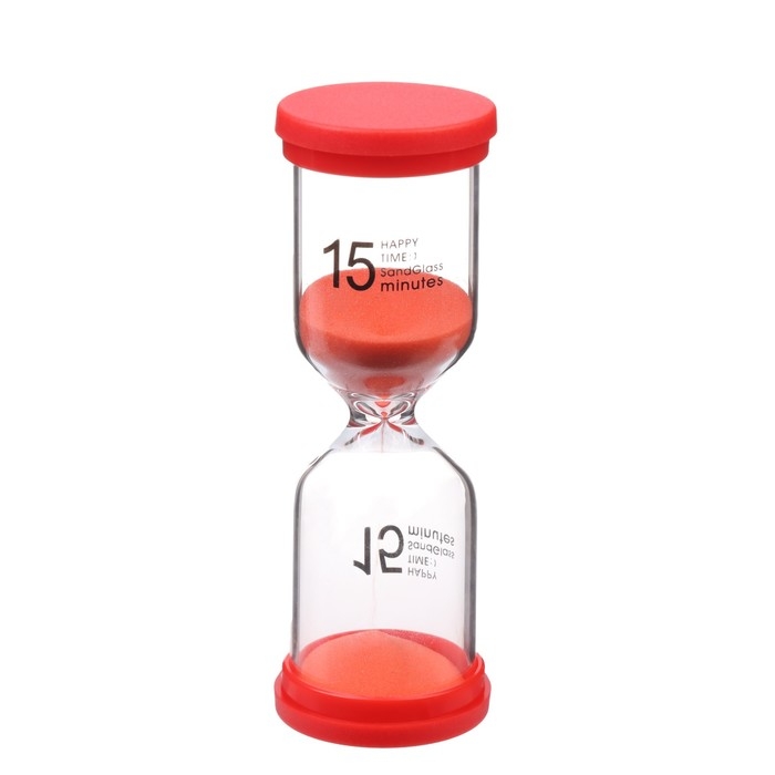 Песочные часы Happy time, на 15 минут, 4 х 11 см Песочные часы Happy time, на 15 минут, 4 х 11 см
