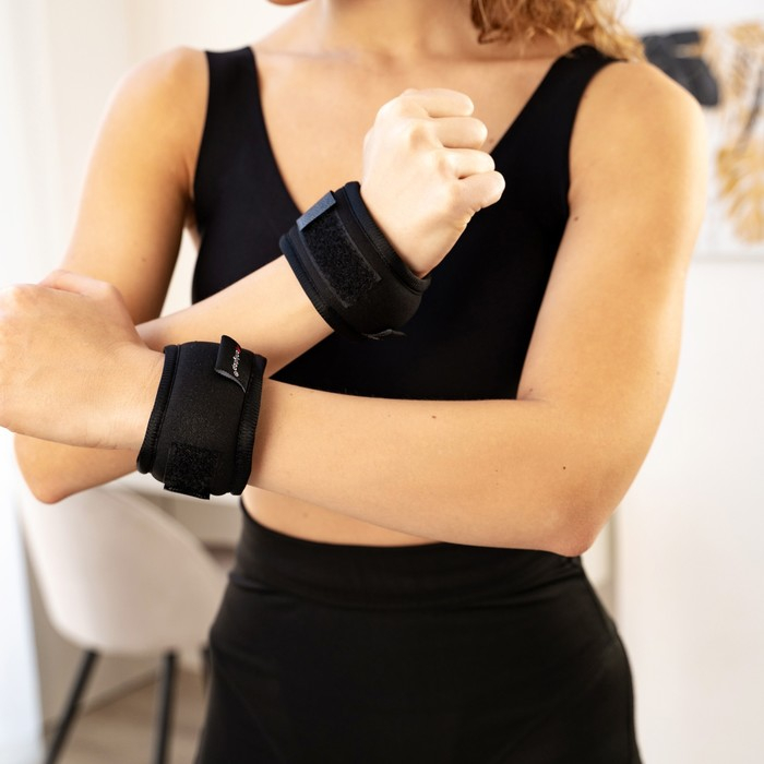 Утяжелители на запястье, 2 шт. х 200 г, цвет чёрный Утяжелители на запястье, 2 шт. х 200 г, цвет чёрный