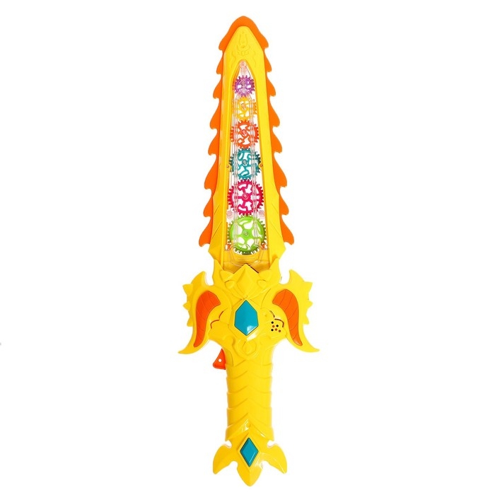 Меч с шестерёнками, световые и звуковые эффекты, подвижные детали, работает от батареек Меч с шестерёнками, световые и звуковые эффекты, подвижные детали, работает от батареек