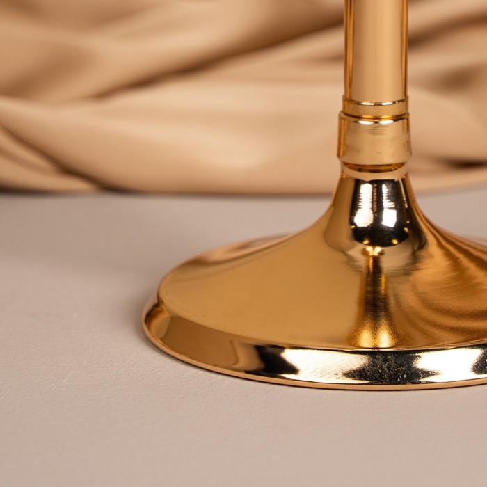 Подсвечник металл, стекло на 1 свечу «Безмятежность», цвет золото 11 х 11 х 25.5 см Подсвечник металл, стекло на 1 свечу «Безмятежность», цвет золото 11 х 11 х 25.5 см