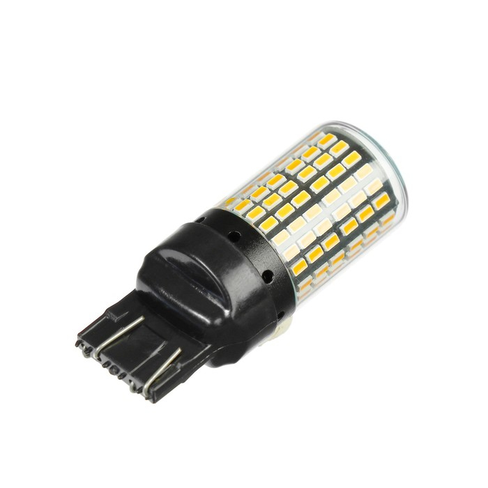 Автолампа светодиодная W21W 1156, 144 SMD, 12 В, CanBus, свет оранжевый Автолампа светодиодная W21W 1156, 144 SMD, 12 В, CanBus, свет оранжевый