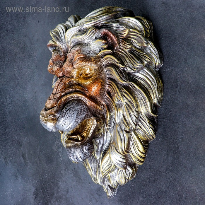 Подвесной декор Подвесной декор "Голова льва" бронза, 23х35х52см МИКС
