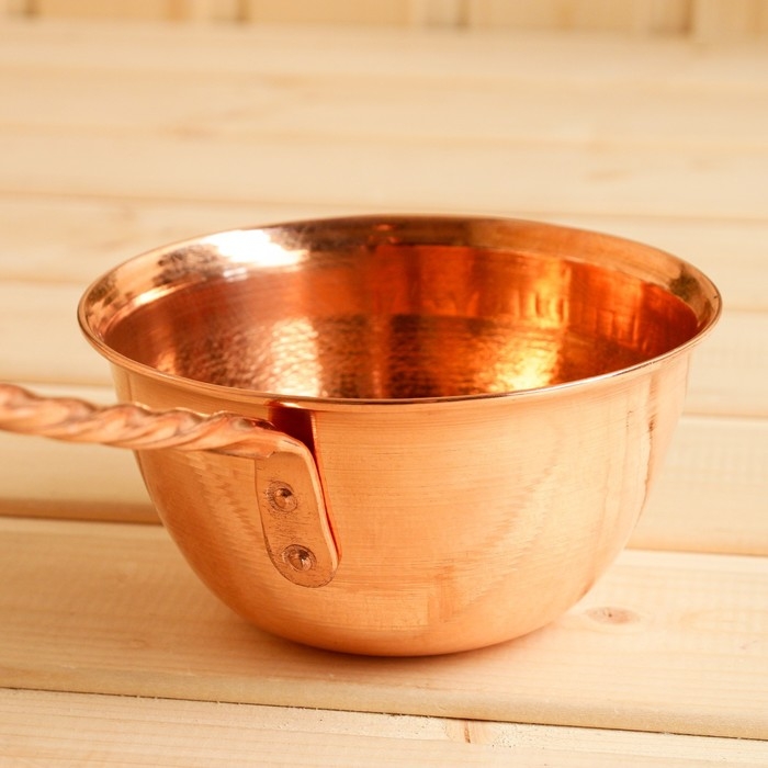 Ковш медный, 0,5л, с ручкой Ковш медный, 0,5л, с ручкой