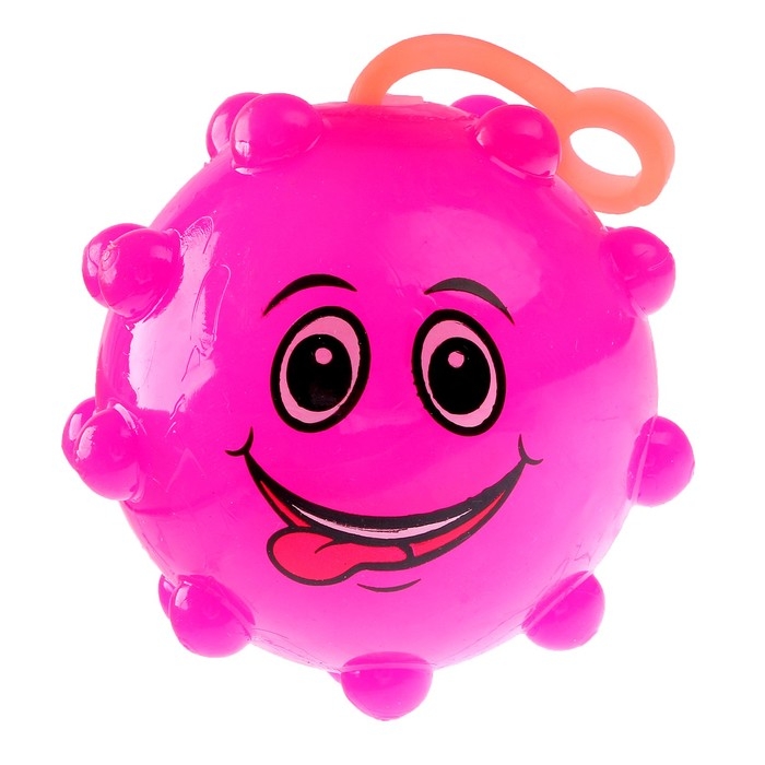 Мяч световой «Мордочка» с пищалкой, цвета МИКС Мяч световой «Мордочка» с пищалкой, цвета МИКС