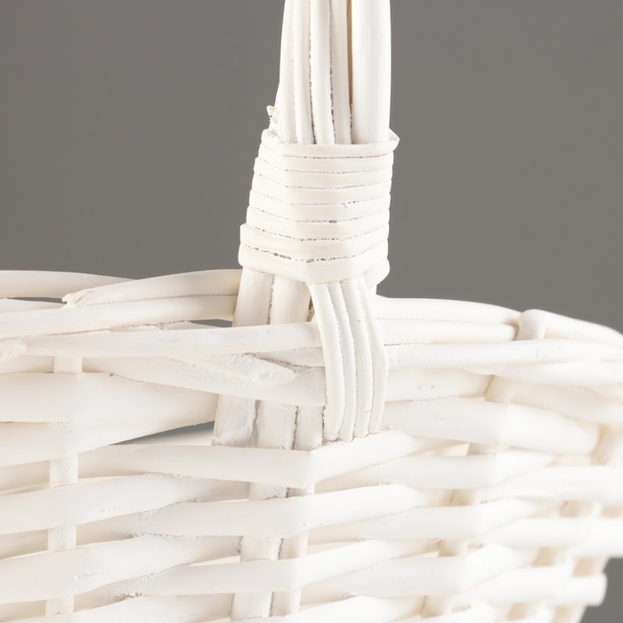 Корзина плетеная, 30х30х27х70 см, белый, ива Корзина плетеная, 30х30х27х70 см, белый, ива