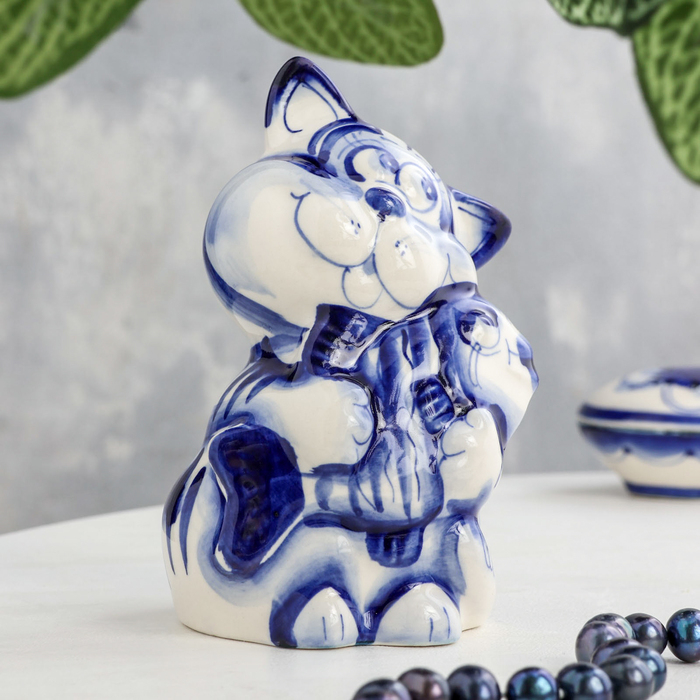 Сувенир «Кот рыбак», гжель Сувенир «Кот рыбак», гжель