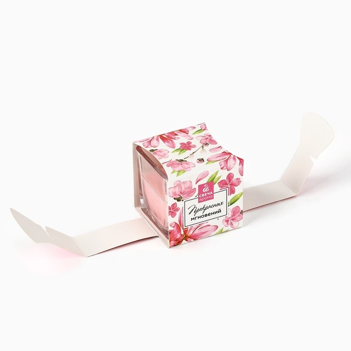 Ароматическая свеча «Прекрасных мгновений», аромат цветочный, 5,3 х 5,3 х 5,5 см.