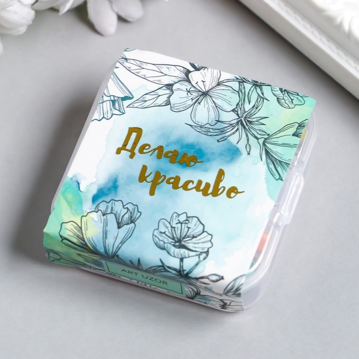 Бусины пластик Бусины пластик "Зайчики - внутренний цвет ассорти" глянец 20 гр 1,2х1,6 см