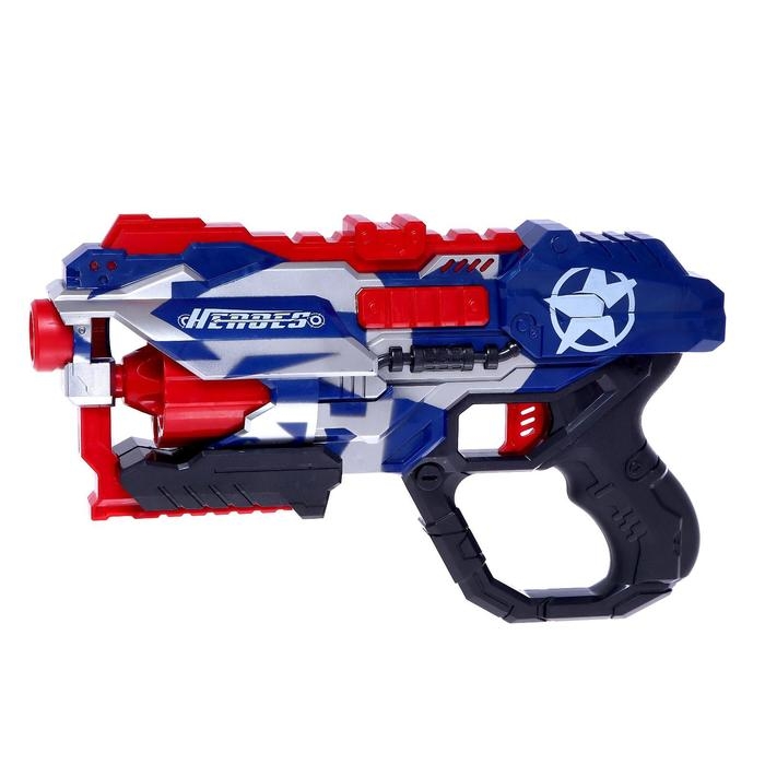 Бластер «Мститель», стреляет мягкими пулями, цвет бело-сине-красный Бластер «Мститель», стреляет мягкими пулями, цвет бело-сине-красный