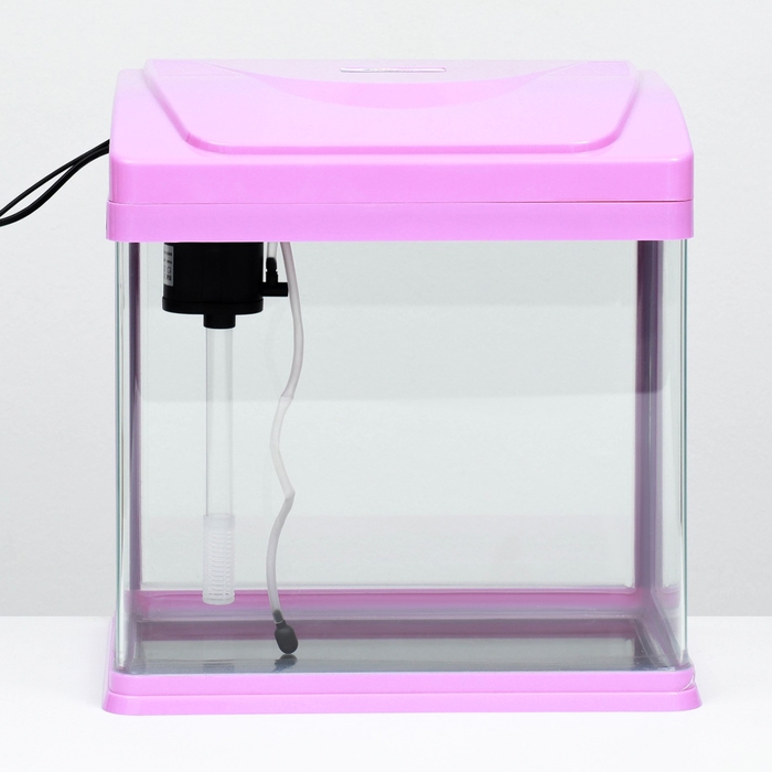 Аквариум SeaStar HX-320F в комплекте: LED-лампа, фильтр, 18 л, розовый Аквариум SeaStar HX-320F в комплекте: LED-лампа, фильтр, 18 л, розовый